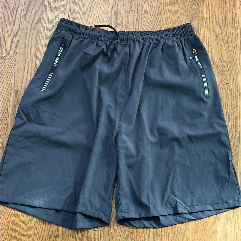 New Sport Men's Black Athletic Shorts 32